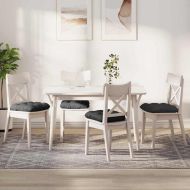 Възглавници за седалки 4 pcs Тъмен сив 45 x 45 cm