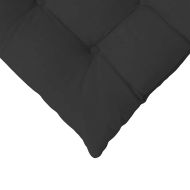 Възглавници за седалки 4 pcs Черно 40 x 40 x 6 cm Микрофибър