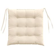 Възглавници за седалки 4 pcs Бежово 40 x 40 x 6 cm Микрофибър
