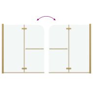 Душова обшивка Златист 120 x 140 cm ESG стъкло и алуминий