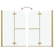 Душова обшивка Златист 95 x 140 cm ESG стъкло и алуминий