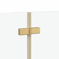 Душова обшивка Златист 130 x 138 см ESG стъкло и алуминий