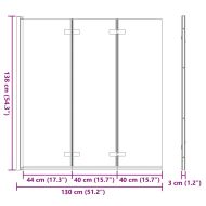 Душова обшивка Златист 130 x 138 см ESG стъкло и алуминий