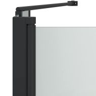 Душова обшивка Черно 120 x 68 x 130 см ESG стъкло и алуминий