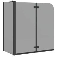 Душова обшивка Черно 120 x 68 x 130 см ESG стъкло и алуминий