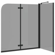 Душова обшивка Черно 120 x 68 x 130 см ESG стъкло и алуминий