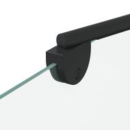 Вана с преграда Геометричен Черно 120 x 67 x 129 см