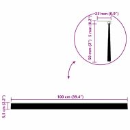 Самозалепващи се четки за уплътняване на врати 2 pcs Черно