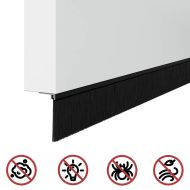 Самозалепващи се четки за уплътняване на врати 6 pcs Черно