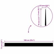 Самозалепващи се четки за уплътняване на врати 12 pcs Черно