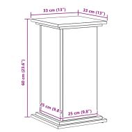 Стойка за растения Черния дъб 33 x 33 x 60 см
