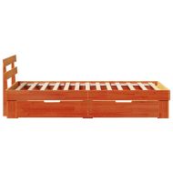 Рамка за легло с таблото Кафяво с восъчно покритие 80 x 200 cm