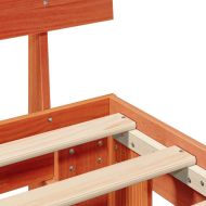 Рамка за легло с таблото Кафяво с восъчно покритие 120 x 190 cm