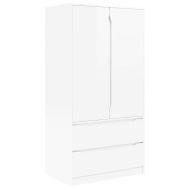 Шкаф за баня Лъскаво бяло 79,5 x 49 x 156 см Инженерно дърво