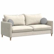 Възглавници за седалки 2 pcs Облачно сиво Ø30 x 13 см текстил