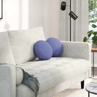 Възглавници за седалки 2 pcs Дънково син Ø30 x 13 см текстил