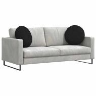 Възглавници за седалки 2 pcs Черно Ø50 x 19 см текстил