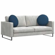 Възглавници за седалки 2 pcs Синьо Ø50 x 19 см текстил