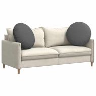 Възглавници за седалки 2 pcs Тъмен сив Ø80 x 29 см текстил