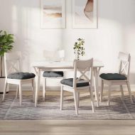 Възглавници за седалки 4 pcs Тъмен сив 40 x 40 x 12 см текстил