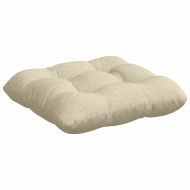 Възглавници за седалки 4 pcs Крем 40 x 40 x 12 см текстил