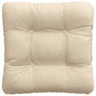 Възглавници за седалки 4 pcs Крем 40 x 40 x 12 см текстил