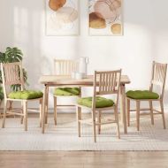 Възглавници за седалки 4 pcs Светло зелено 40 x 40 x 12 см