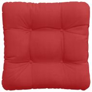 Възглавници за седалки 4 pcs Червено 40 x 40 x 12 см текстил
