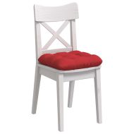 Възглавници за седалки 4 pcs Червено 45 x 45 x 12 см текстил
