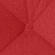 Възглавници за седалки 4 pcs Червено 45 x 45 x 12 см текстил
