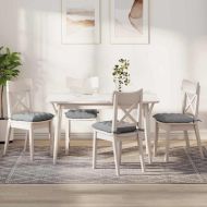 Възглавници за седалки 4 pcs Светлосиво 40 x 40 x 6 cm текстил