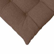 Възглавници за седалки 4 pcs Кафяво 40 x 40 x 6 cm текстил