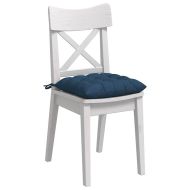 Възглавници за седалки 4 pcs Синьо 40 x 40 x 6 cm текстил