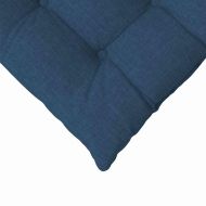 Възглавници за седалки 4 pcs Синьо 40 x 40 x 6 cm текстил