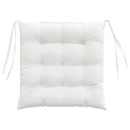 Възглавници за седалки 4 pcs Бяло 40 x 40 x 6 cm текстил