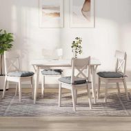 Възглавници за седалки 4 pcs Облачно сиво 40 x 40 x 6 cm