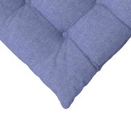 Възглавници за седалки 4 pcs Дънково син 40 x 40 x 6 cm текстил