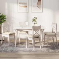 Възглавници за седалки 4 pcs Крем 40 x 40 x 6 cm