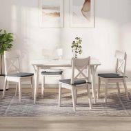 Възглавници за седалки 4 pcs Тъмен сив 40 x 40 x 3 cm