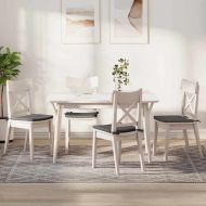 Възглавници за седалки 4 pcs Светлосиво 40 x 40 x 3 cm