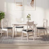 Възглавници за седалки 4 pcs Тъмен сив 40 x 40 x 3 cm