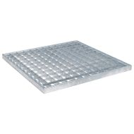 Решетка Сребрист 40 x 40 x 2 cm Горещо поцинкована стомана