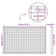 Решетка Сребрист 80 x 50 x 2 cm Горещо поцинкована стомана