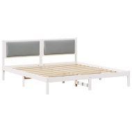 Рамка за легло Светлосиво 180 x 200 cm Солидно борово дърво