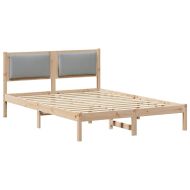 Рамка за легло Светлосиво 160 x 200 cm Солидно борово дърво