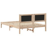 Рамка за легло Черно 160 x 200 cm Солидно борово дърво