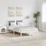 Рамка за легло Светлосиво 120 x 200 cm Солидно борово дърво