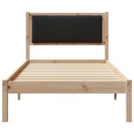 Рамка за легло с таблото Черно 90 x 200 cm Солидно борово дърво