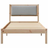 Рамка за легло Светлосиво 90 x 190 cm Солидно борово дърво