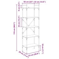 Библиотека Дъб 56 x 32 x 174 см Инженерно дърво
